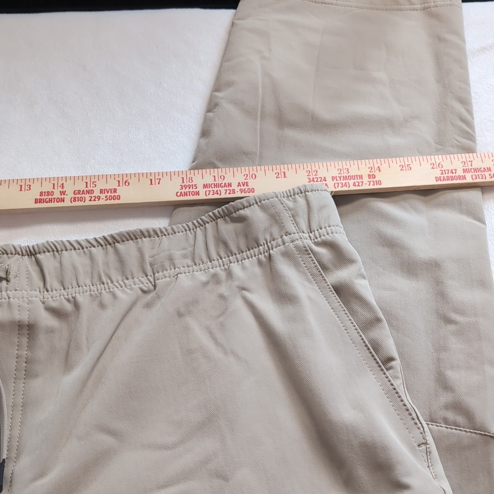 Men's Size 3X Vively Fleece Lined Khaki Elastic Drawstring Waist Athletic Pants - Picture 12 of 12